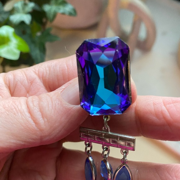 Beautiful crystal earrings, vintage 1980s - Picture 5 of 7